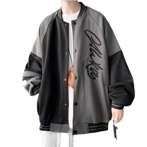 Men's winter and autumn baseball jacket, large children's men's clothing, Hong Kong style, trend brand, student, loose and versatile jacket top