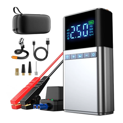 [Yl03] Cross-Border Portable Car Emergency Jump Starter Multifunctional Air Pump and Power Bank All-In-One Device (Other Automotive Safety Supplies) - yl03-all-in-one-machine-6000mah-smart-clip-storage-bag