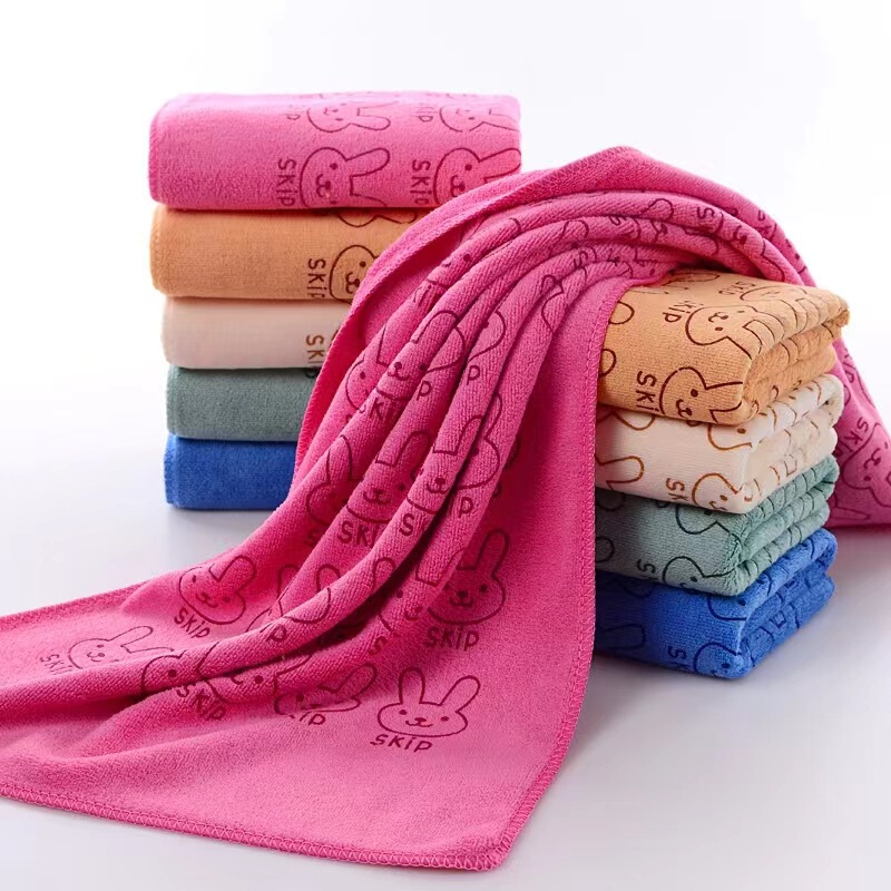 Factory Direct Sales Bath Towels, Super Absorbent, Quick-Drying, Lint-Free, Non-Fading, Cute Prints, Fashionable and Thickened