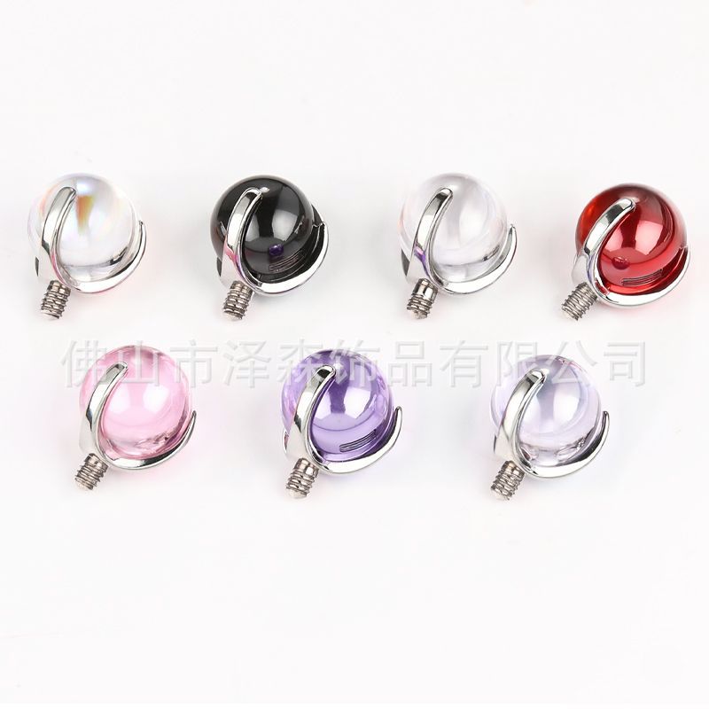 Labret piercing jewelry detail image