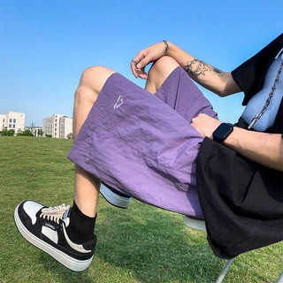 速干短裤梭织外穿美式休闲五分裤潮流直筒中裤薄款裤子中腰休闲裤