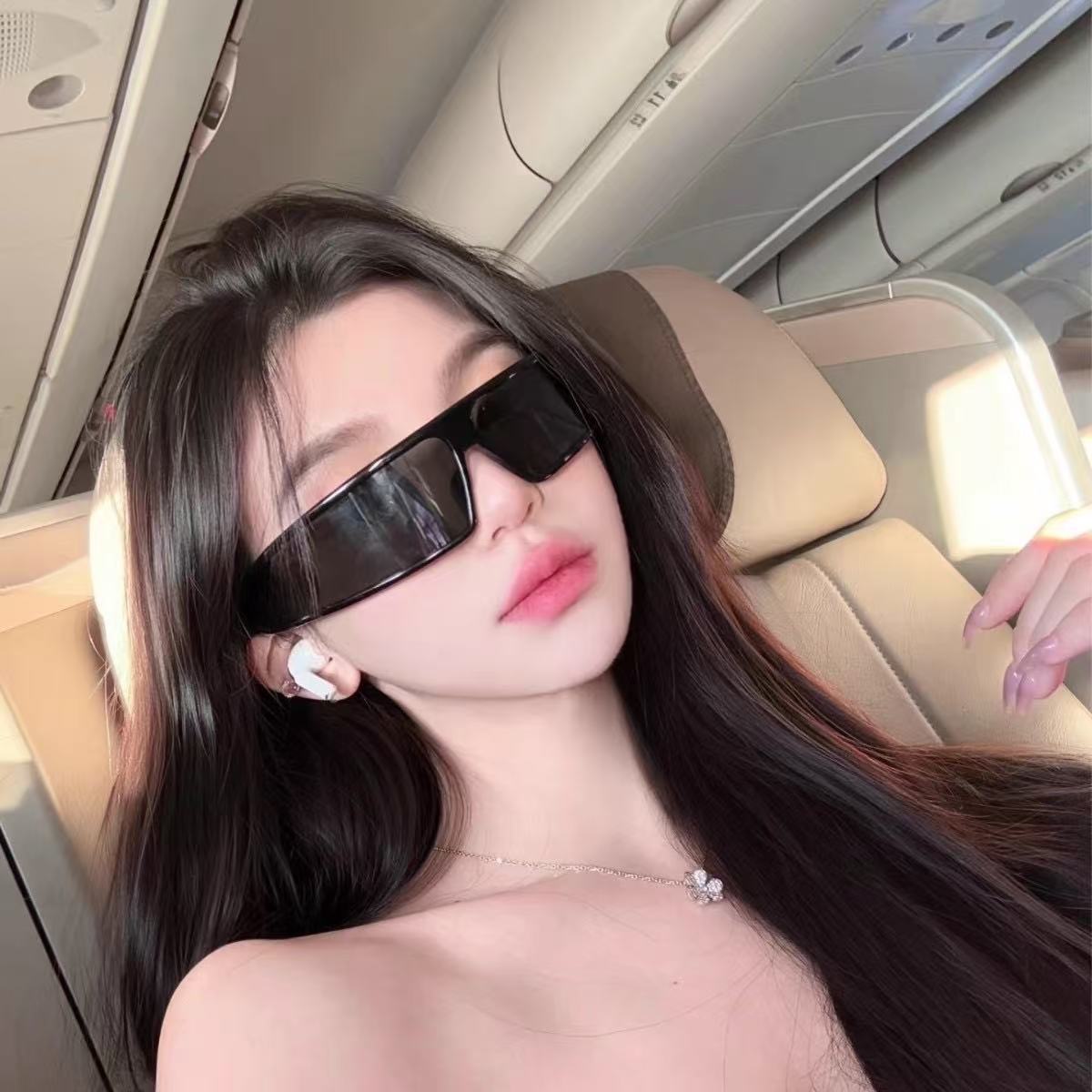 Gafas de sol con diadema de una pieza con sentido futurista anti-ultravioleta, celebridades de Internet, fotografía, ciclismo, gafas de sol deportivas, sentido avanzado