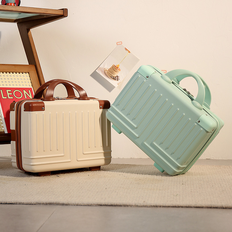 Nueva maleta de mano, caja de regalo para mujer, caja de dulces de boda de 14 pulgadas, mini caja de maquillaje linda, caja de almacenamiento de maleta