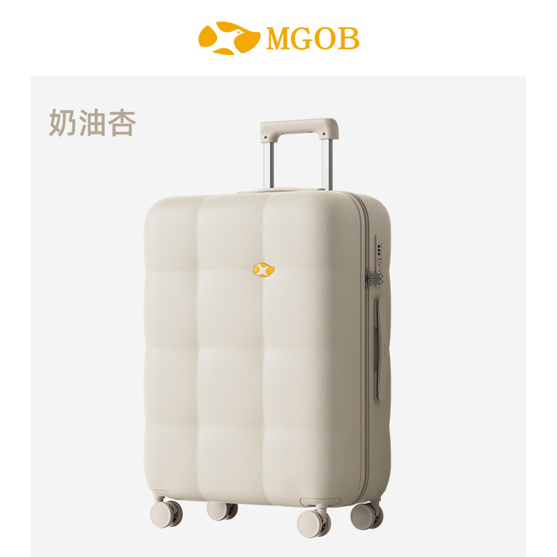 Vali nhựa PC 24 inch họa tiết mây thời trang, bánh xe đa năng, khóa mật khẩu — Hành lý PC cao cấp màu be kem 24 inch chi tiết 42