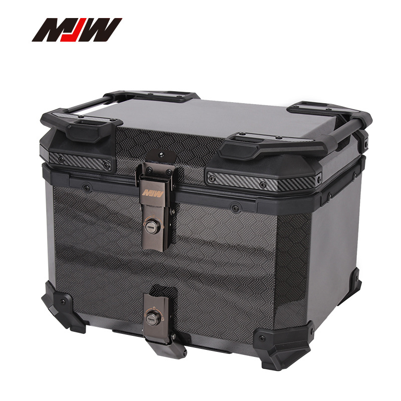 Clase aeroespacial 12K caja trasera de fibra de carbono aleación de aluminio caja trasera de motocicleta de gran capacidad scooter baúl de coche eléctrico