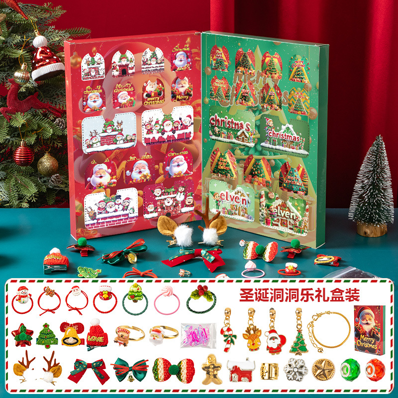 RC459-1 크리스마스 동굴 헤어 액세서리 & 팔찌 (2-in-1)