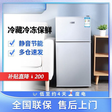 宿舍批发大容量一人冰箱家用小型双开门电冰箱出租房冰柜冷藏冷冻