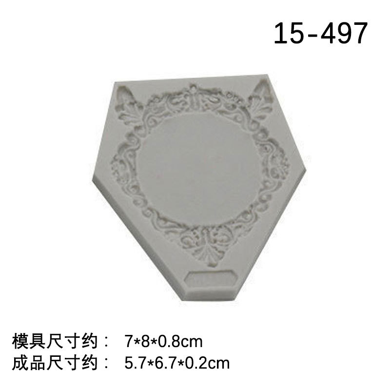 Bricolaje una variedad de marco de estilo europeo Marco vintage marco de fotos de alivio molde hueco alivio fondant decoración molde para hornear