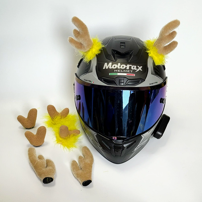 Мотоциклетный шлем рога Рождественские украшения лося аккумулятор автомобильный шлем лыжный шлем украшение для ушей оптом