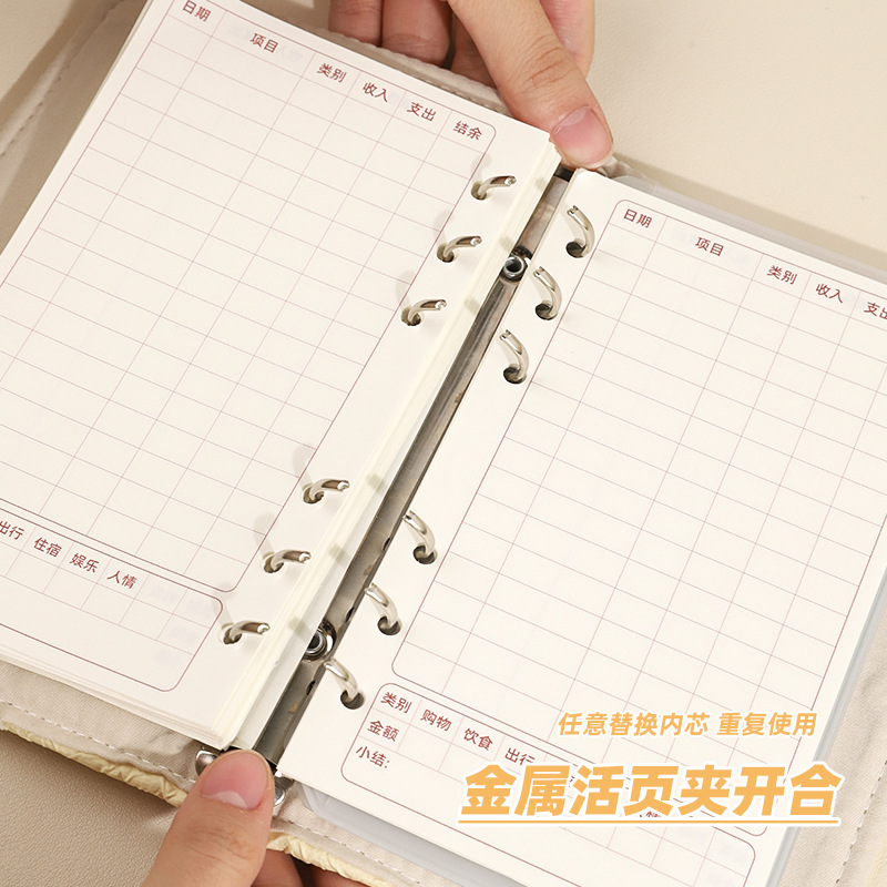 Cuaderno de contabilidad de arte de tela Cuaderno de contabilidad de gestión financiera familiar con gastos diarios