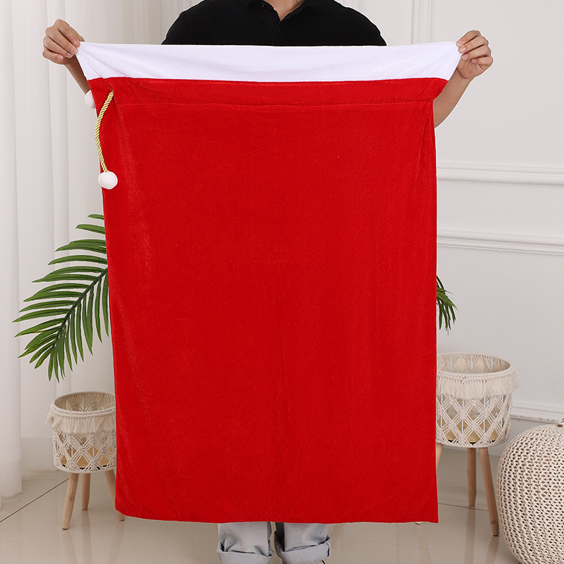 圣诞节装饰品圣诞收纳袋 圣诞帽圣诞节日用品 圣诞红色收纳袋直供