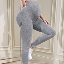 SHEIN爆款产后高弹高腰托腹吸湿排汗速干女舒适瑜伽长裤孕妇裤
