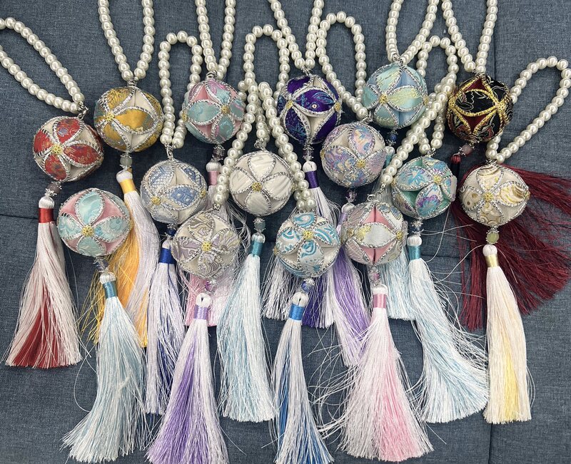広西チワン族自治区京西アジサイ中国錦刺繍ペンダント工芸品エスニック特徴 4cm 工芸品真珠吊りチェーン|undefined
