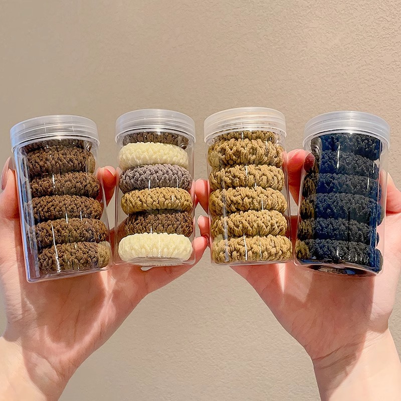 Cola de caballo alta cuerda para el cabello cuerda para el cabello para mujer anillo rojo neto 2025 nueva banda de goma alta elasticidad funda de cuero duradera tocado