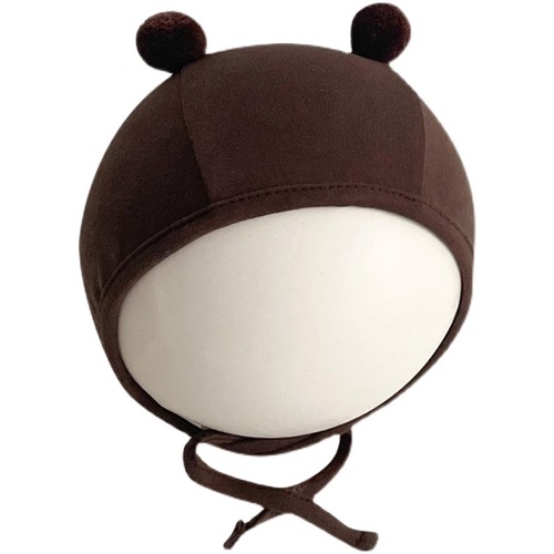 Cute and cute ~ ins Korean baby hat spring and autumn thin cotton 0-6 month old baby boy autumn ear protection hat
