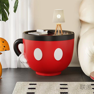 G 2 [Built-In Storage Space] Mickey Creative Side Table Coffee Cup Small Apartment Coffee Table Living Room 2024 New Style