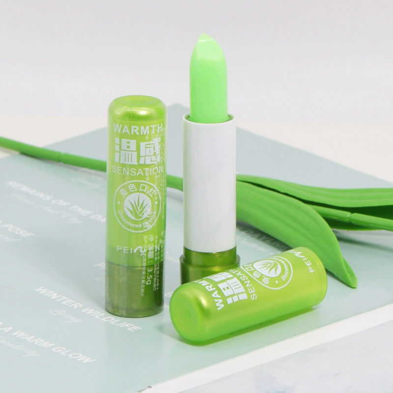 Lipstick Aloe Vera Gel, moisturizing waterproof, long-lasting, green tint