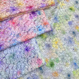 扎染印花小雏菊蕾丝花边童装连衣裙服装设计师面料fashion fabric