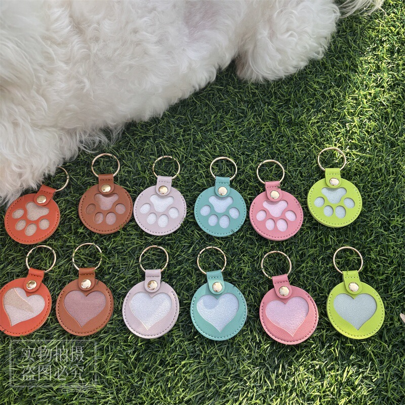 Cat Claw Shape Photo Storage Key Pendant Pet Locator Keychain Home Pet Hair Commemorative Keychain