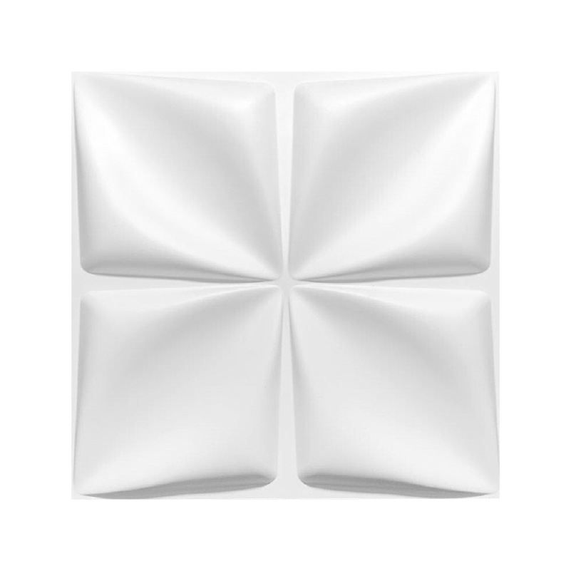 3D панель ПВХ матовый белый 300x300
