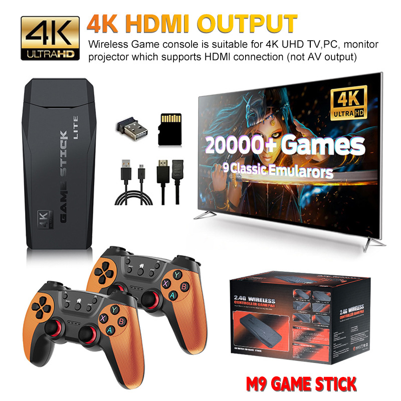 Nueva consola de juegos M9 HDMI TV doméstica 4K HD 2.4G consola de juegos inalámbricos Ubao retro retro retro arcade