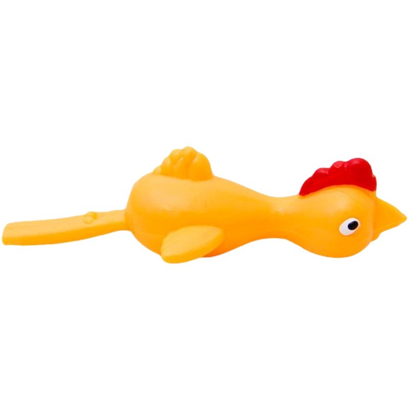Turquía catapulta pollo Tiktok mismo pollito TPR divertido truco juguete de goma suave lanzamiento