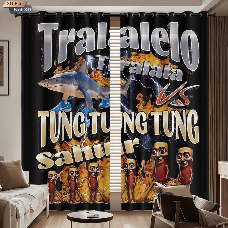 Ozone Digital Printing Curtains with Shanhaijing Design, Custom-Made According to Your Own Design, Thickened Blackout and Sun Protection Curtains for Indoor and Outdoor Use, Manufacturer