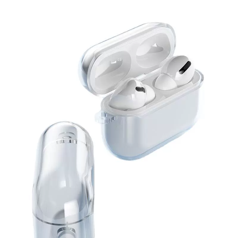 Защитный силиконовый чехол (Apple) для AirPods, прозрачный TPU с петлей для подвешивания