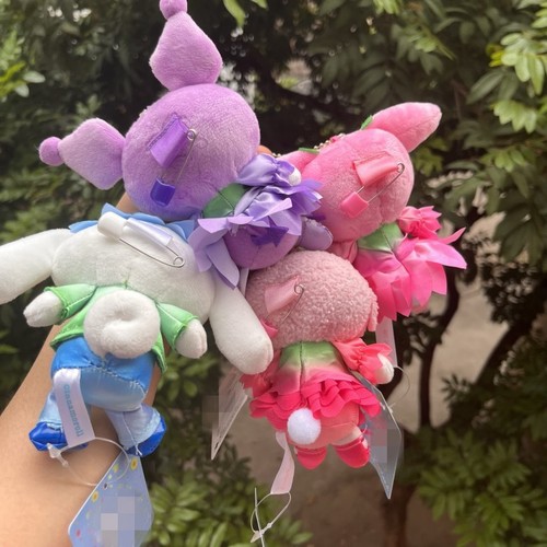 Flower Fairy Series Pendant: Jade-Golden Dog, Kuromi Doll, Plush Toy Figurine, Decorative Ornaments, Beaded Charm Accessories