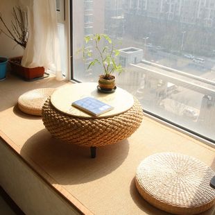 Storage Rattan Tatami Table Kang Table Balcony Bay Window Small Coffee Table Homestay Storage Bedroom Kang Table Tea Table