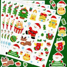 卡通圣诞节贴纸可爱圣诞老人麋鹿手账贴画圣诞快乐礼物装饰不干胶