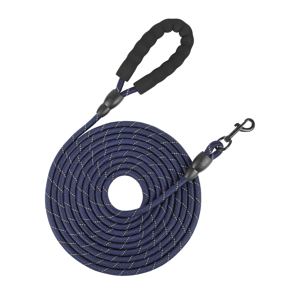 Corda de tracción de perros alargada de nylon reflectante para perros de gran tamaño a prueba de explosiones corda de rastreo de perros al aire libre corda de tracción de perros