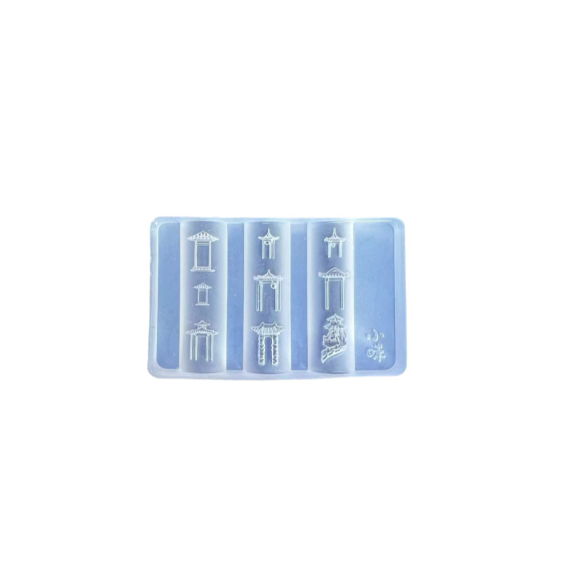 美甲模具苏州园林花窗灯笼亭子系列美甲硅胶模具创意美甲装饰模具|undefined