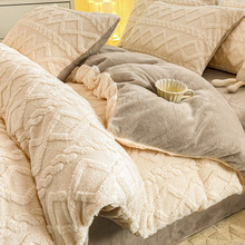 新款塔芙蓉牛奶绒四件套牛奶绒床单被套单枕套珊瑚绒法莱绒三件套