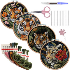 素子刺繍オリジナル越境新品刺繍diy手作り布芸材料バッグセット創意手作り針糸英語