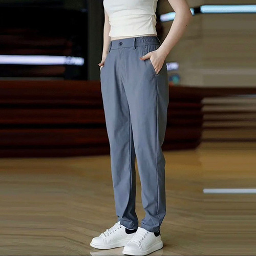 2025 Four-Way Stretch Quick-Dry Ice Silk Pants for Men - Spring and Summer Thin Straight Leg Sports Pants - Business Casual Pants