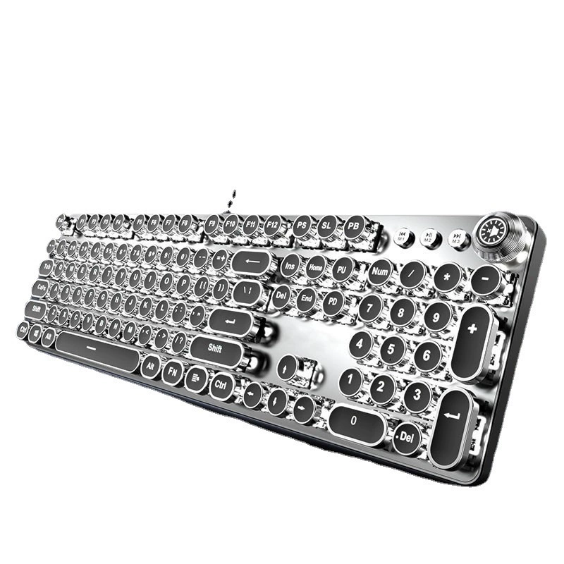 Keyboard, retro mechanical gaming game console, punk style