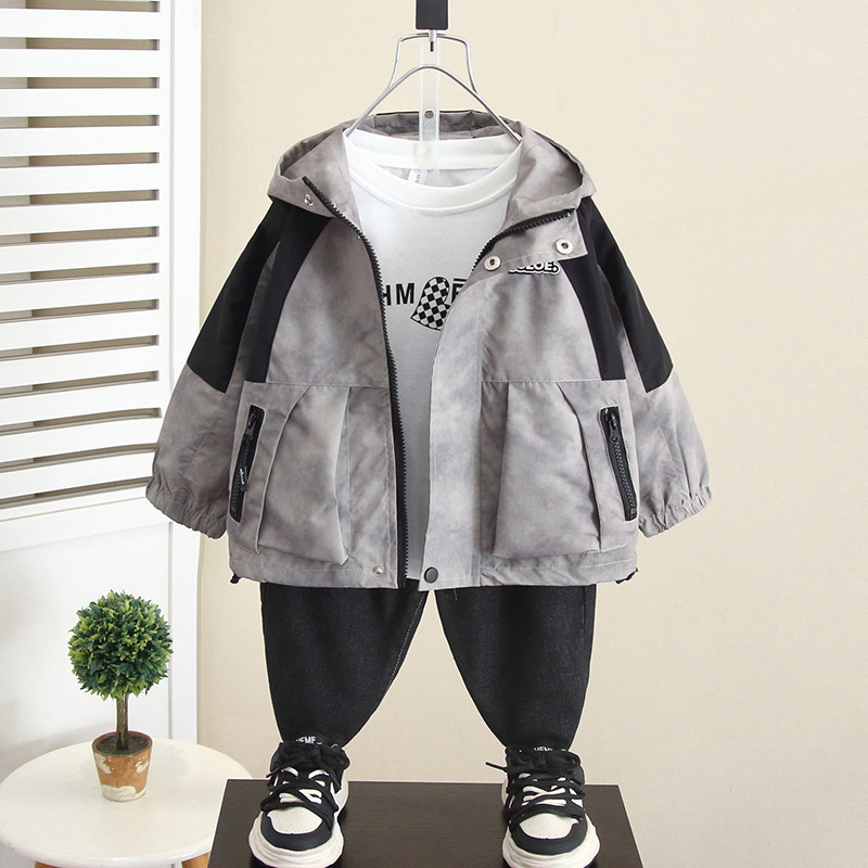 6236 chaqueta de otoño con capuz para niños 2025 nuevo chaqueta de otoño para niños chaqueta de bebé