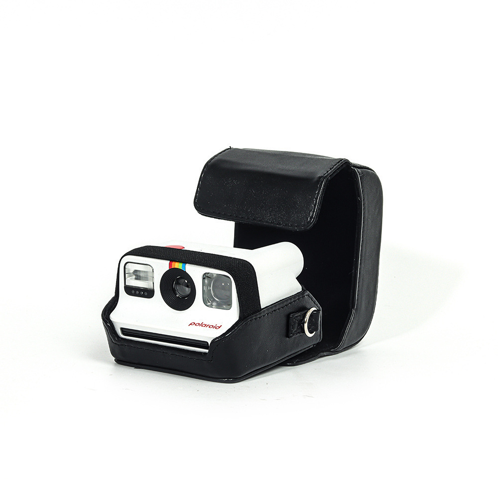 Suitable for Polaroid Go Universal Camera Bag, Black Leather Fitted Storage Bag, Protective Case