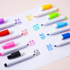 8-color bagged washable water-soluble chalkboard markers with brush, eco-friendly, erasable, and with an advertising logo printed