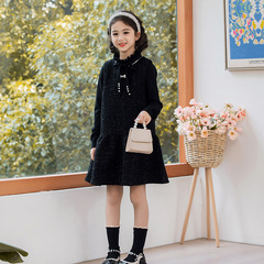 女童秋冬裝毛衣套裝2023新款女孩韓版背心裙毛衣童裝連衣裙兩件套