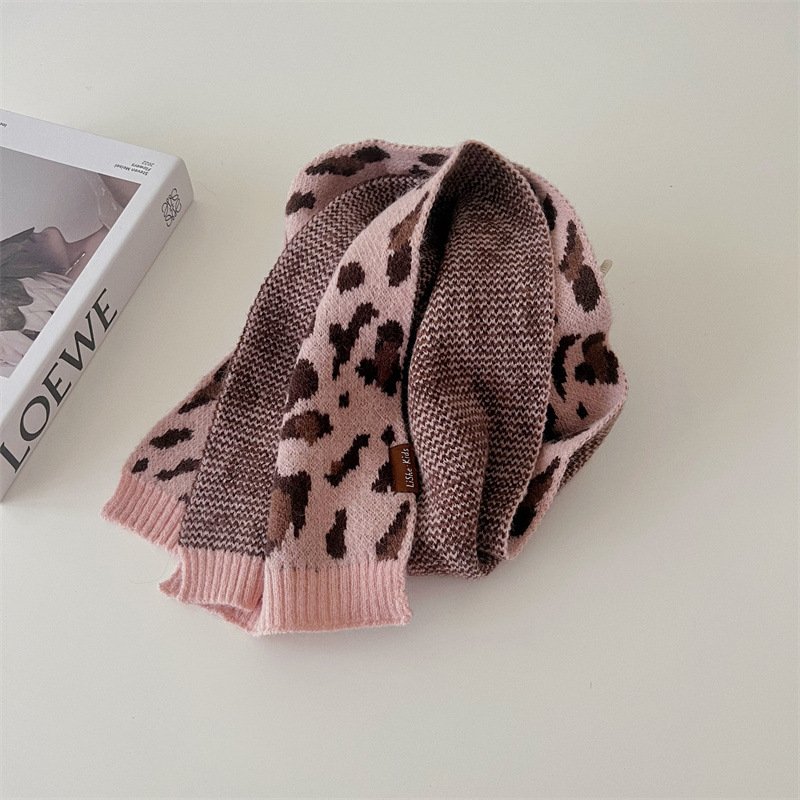레오파드 스카프 핑크