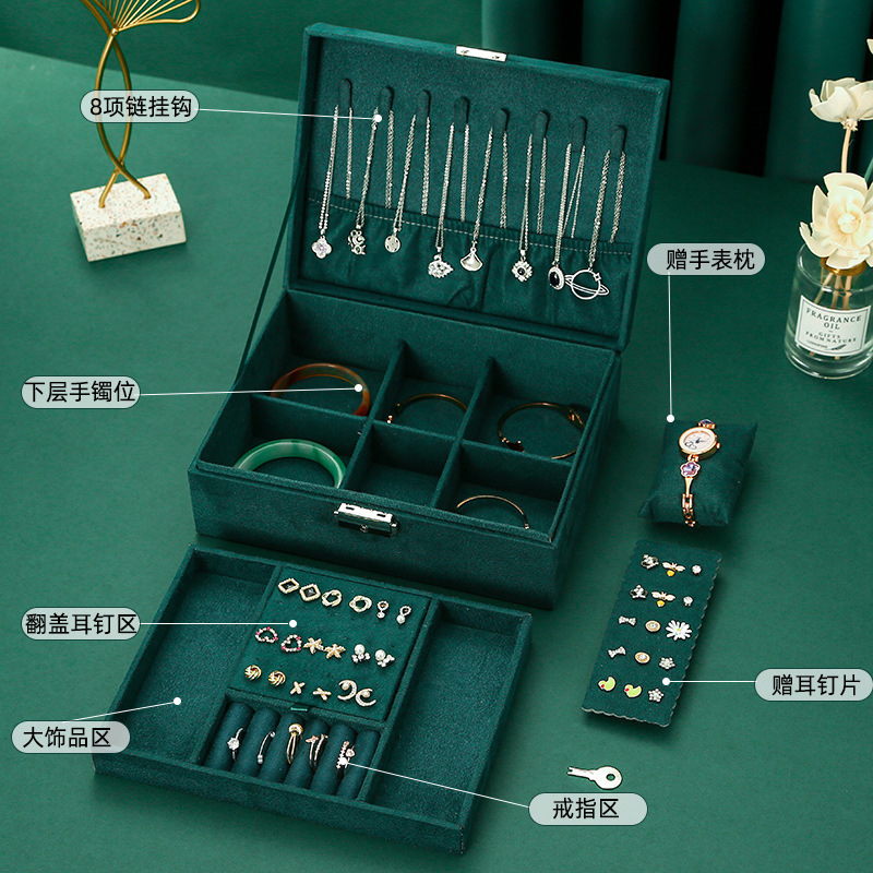 특가 더블 레이어 벨벳 다크그린 [무료 시계베개]