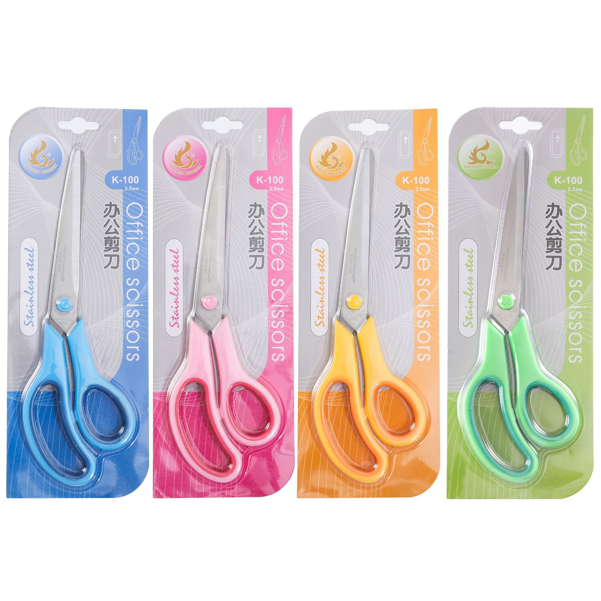 Tijeras Golden Phoenix de 9.5 y 10 pulgadas con mango de plástico y acero inoxidable, hechas a mano, para cortar papel, para uso doméstico y de oficina. image 5