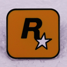 R星游戏开发分公司标志胸针徽章