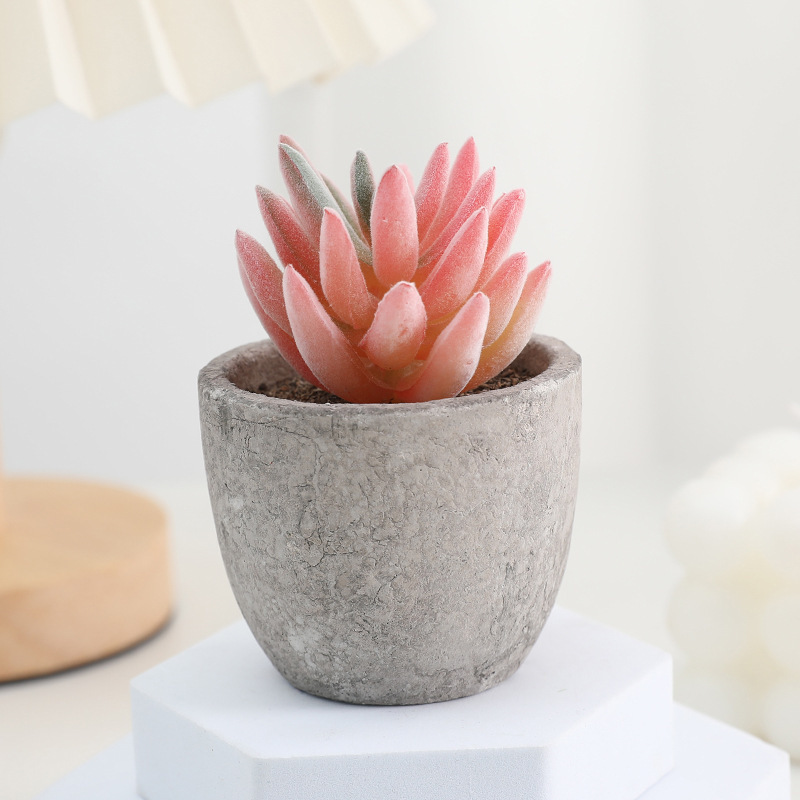 鉢植えのパルプの植毛の多い肉の鉢植えの家庭のデスクトップの事務室の置物をシミュレーションします。|undefined