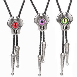 跨境新品 恶魔之眼衬衣波洛领带美国西部牛仔bolo tie男女领绳