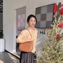 新款clos休闲系列真皮复古马鞍包红色结婚新娘包女单肩斜跨手提包