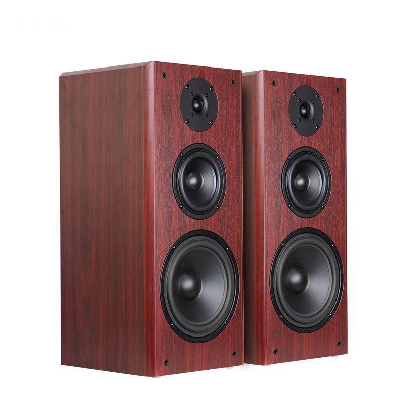 Starklok 8inch Three-Way Bookshelf Speakers Passive Wooden Hi-Fi Home Audio Audiophile-Grade Sound Quality