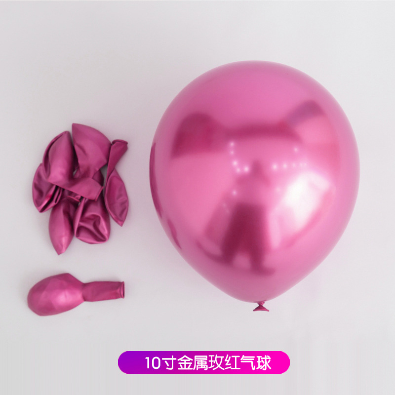 10 pulgadas 1.8g metal magenta (rosa roja) 50 piezas